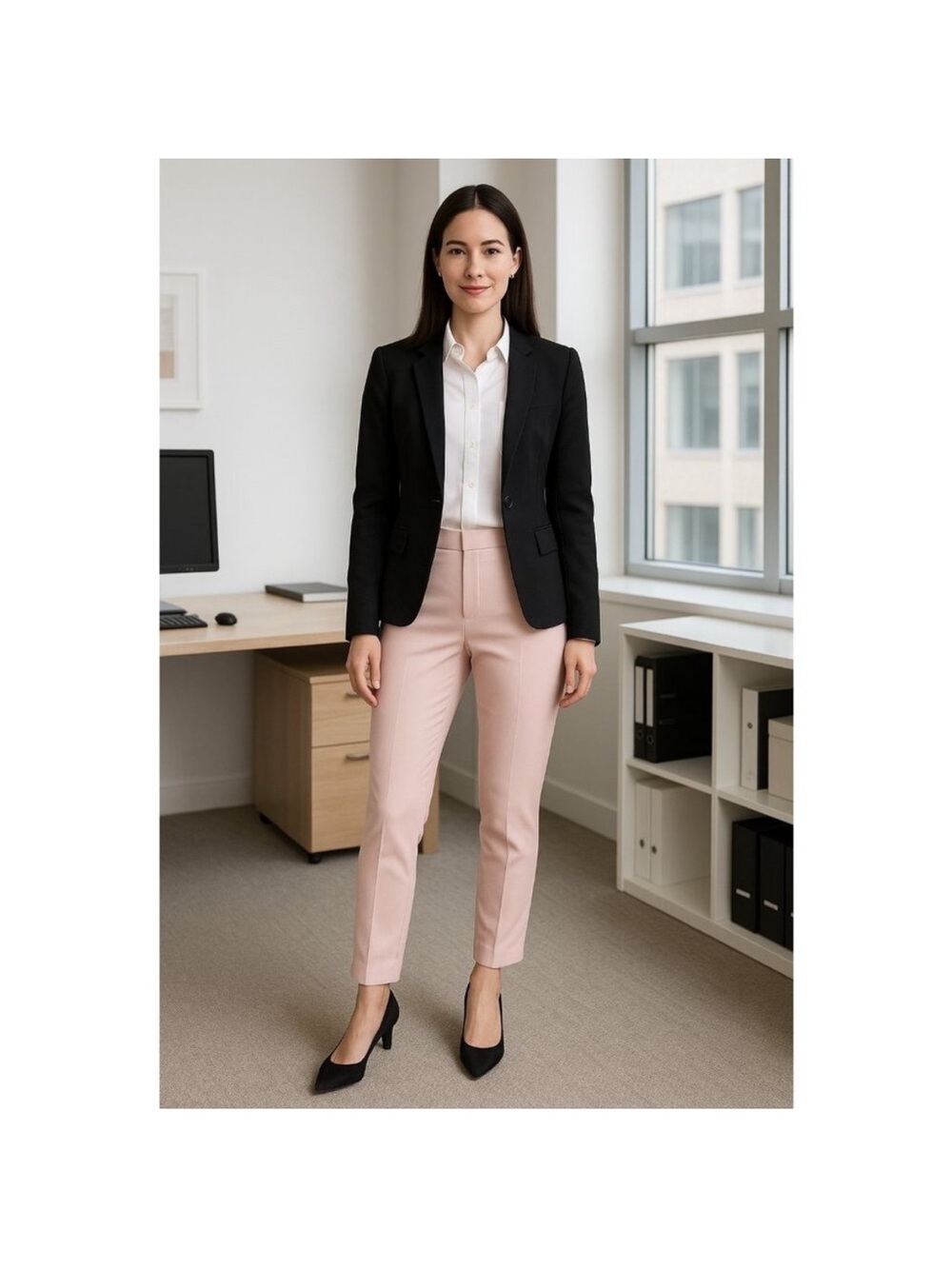 White House Black Market Pink Tailored Slim Ankle Pants 2